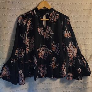 Floral Black Women's Top